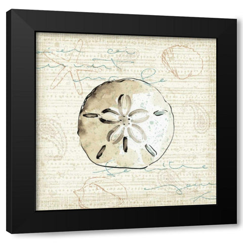 Ocean Prints IV Black Modern Wood Framed Art Print with Double Matting by Pela Studio