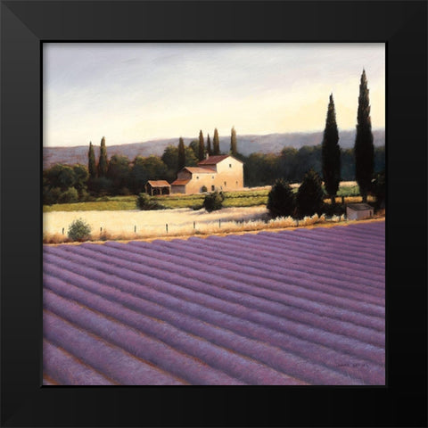 Lavender Fields II Crop Black Modern Wood Framed Art Print by Wiens, James