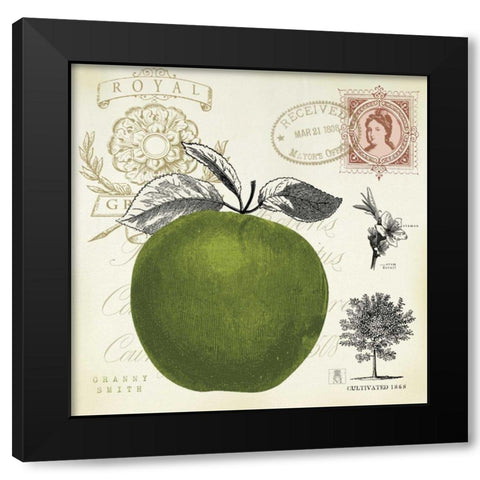 Apple Notes Black Modern Wood Framed Art Print with Double Matting by Studio Mousseau