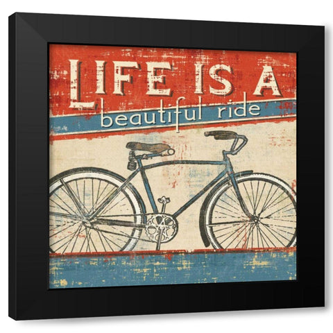 Beautiful Ride I Black Modern Wood Framed Art Print with Double Matting by Pela Studio