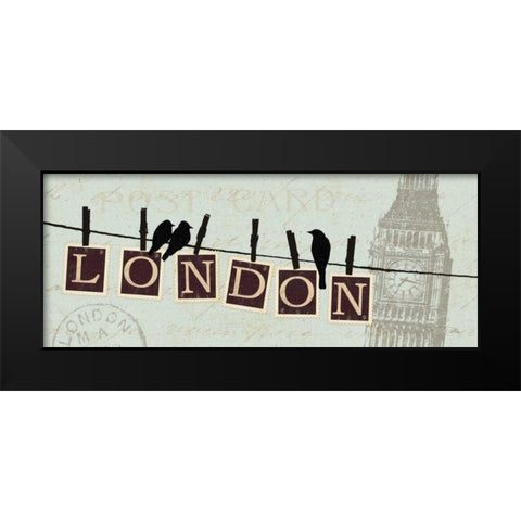 Migration II Black Modern Wood Framed Art Print by Pela