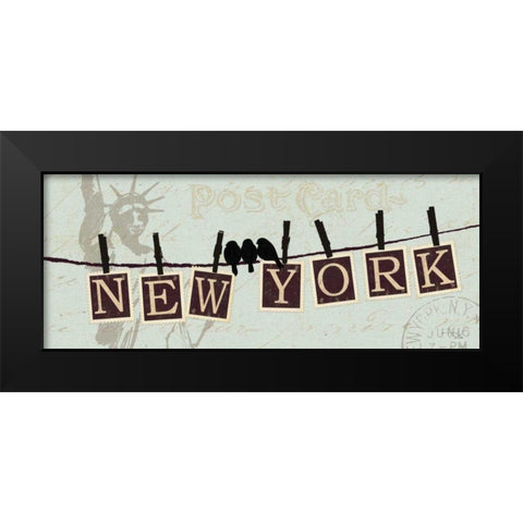 Migration III Black Modern Wood Framed Art Print by Pela