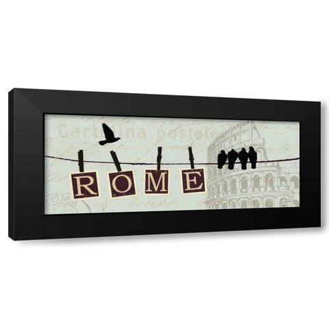 Migration IV Black Modern Wood Framed Art Print by Pela