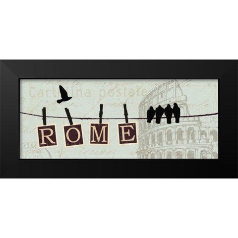 Migration IV Black Modern Wood Framed Art Print by Pela