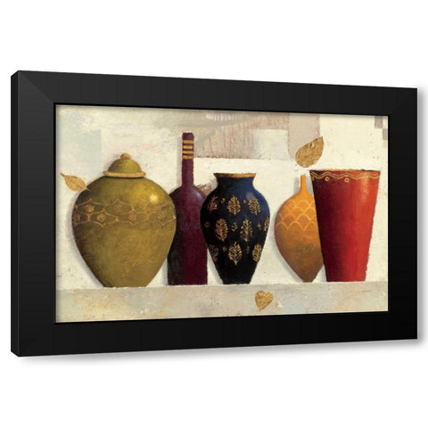 Jeweled Vessels Black Modern Wood Framed Art Print by Wiens, James