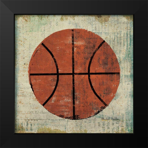 Ball II Black Modern Wood Framed Art Print by Mullan, Michael