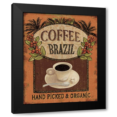 Coffee Blend IV Black Modern Wood Framed Art Print with Double Matting by Brissonnet, Daphne