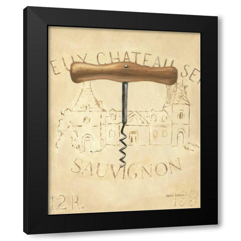 Chateau Nouveau Element IV Black Modern Wood Framed Art Print with Double Matting by Fabiano, Marco