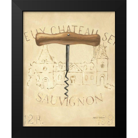 Chateau Nouveau Element IV Black Modern Wood Framed Art Print by Fabiano, Marco