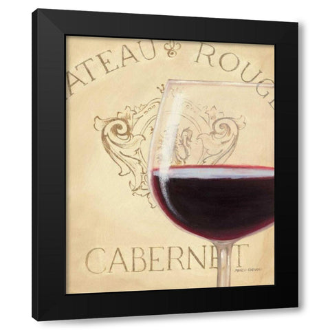 Chateau Nouveau Element IX Black Modern Wood Framed Art Print with Double Matting by Fabiano, Marco