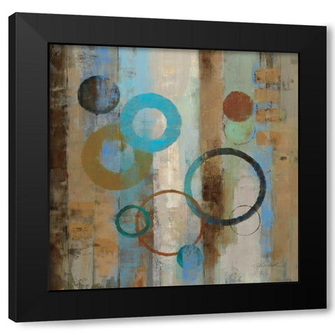 Bubble Graffiti I Black Modern Wood Framed Art Print with Double Matting by Vassileva, Silvia