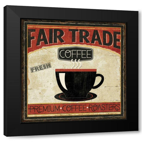 Coffee Roasters I Black Modern Wood Framed Art Print by Pela Studio