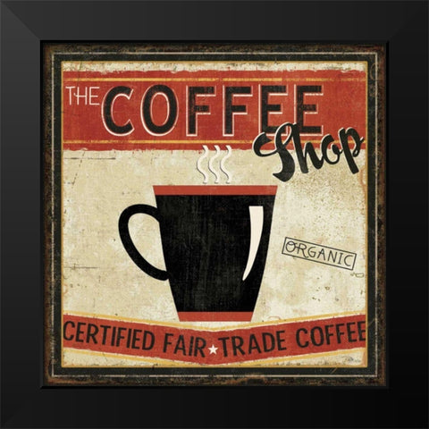 Coffee Roasters III Black Modern Wood Framed Art Print by Pela Studio