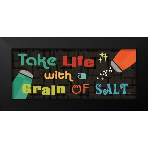 Kitchen It V Black Modern Wood Framed Art Print by Pela Studio