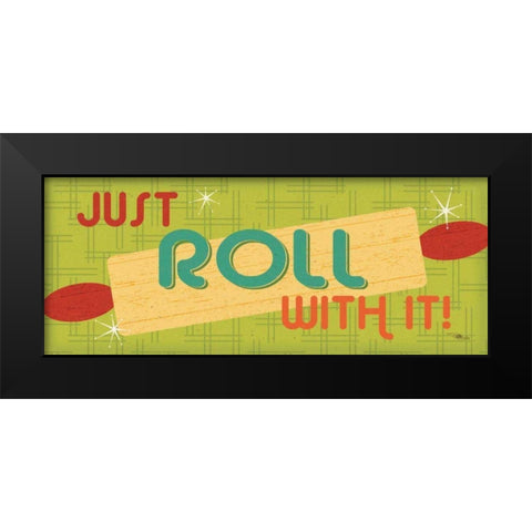 Kitchen It X Black Modern Wood Framed Art Print by Pela Studio