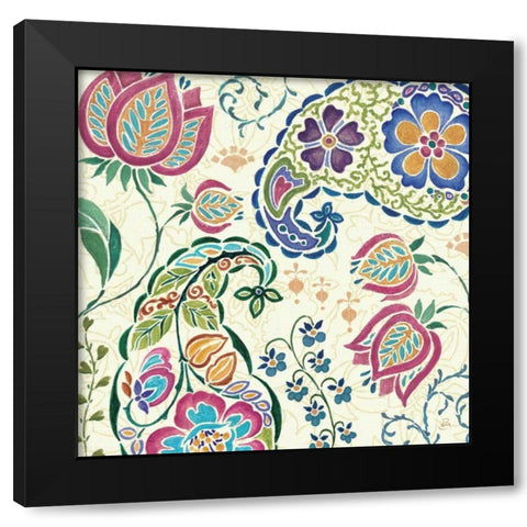 Peacock Fantasy IV Black Modern Wood Framed Art Print with Double Matting by Brissonnet, Daphne