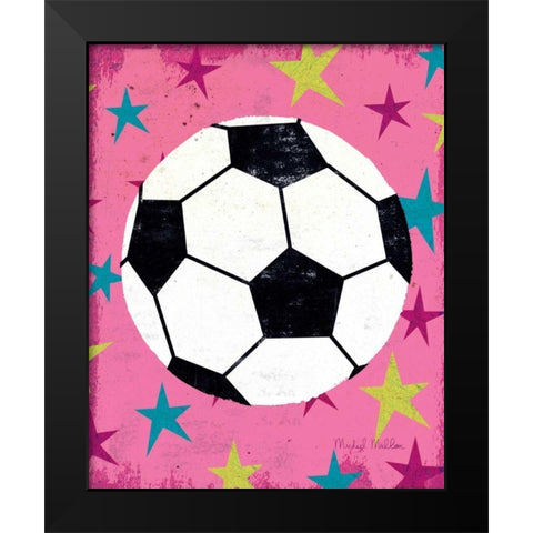 Girls Sports IV Black Modern Wood Framed Art Print by Mullan, Michael