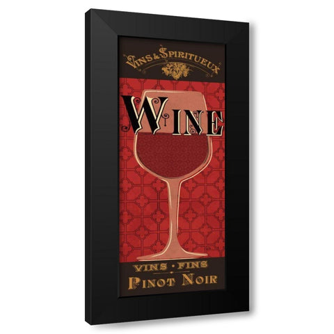 Red Label III Black Modern Wood Framed Art Print with Double Matting by Pela Studio