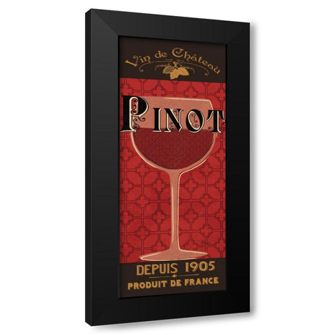 Red Label IV Black Modern Wood Framed Art Print with Double Matting by Pela Studio