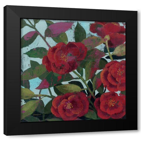 Abundant Roses I Black Modern Wood Framed Art Print by Lovell, Kathrine