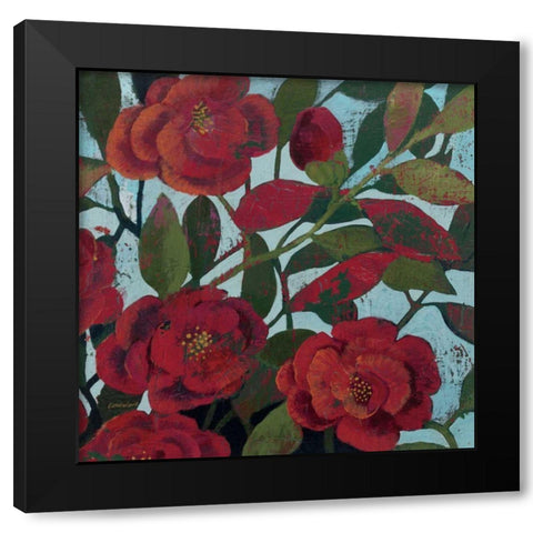 Abundant Roses II Black Modern Wood Framed Art Print with Double Matting by Lovell, Kathrine