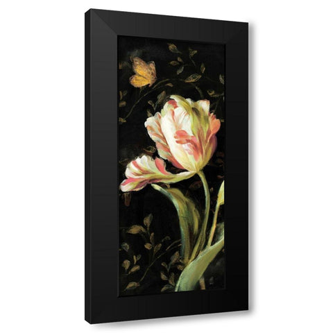Jardin Paris Florals II Black Modern Wood Framed Art Print with Double Matting by Nai, Danhui