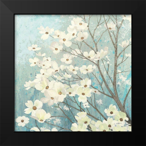 Dogwood Blossoms I Black Modern Wood Framed Art Print by Wiens, James