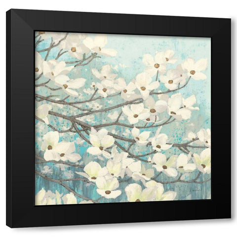 Dogwood Blossoms II Black Modern Wood Framed Art Print with Double Matting by Wiens, James