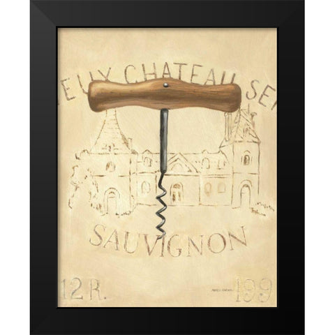 Chateau Nouveau Element IV Black Modern Wood Framed Art Print by Fabiano, Marco