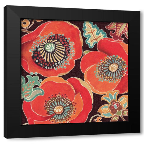 Moroccan Red V Black Modern Wood Framed Art Print with Double Matting by Brissonnet, Daphne