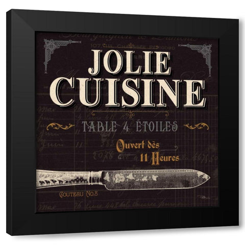 Flavors of France IV Black Modern Wood Framed Art Print with Double Matting by Pela Studio