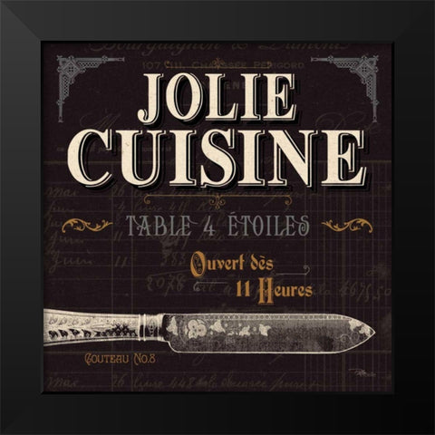 Flavors of France IV Black Modern Wood Framed Art Print by Pela Studio