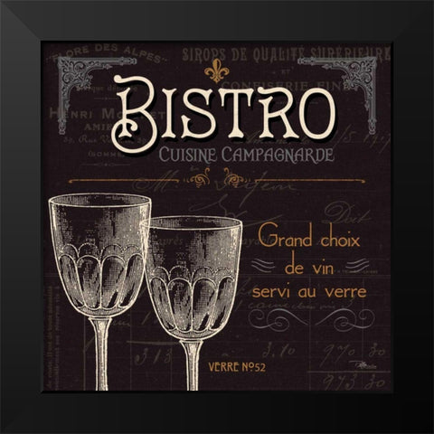 Flavors of France VI Black Modern Wood Framed Art Print by Pela Studio