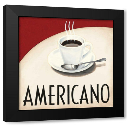 Cafe Moderne III Black Modern Wood Framed Art Print with Double Matting by Fabiano, Marco