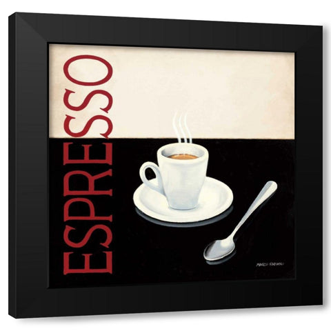 Cafe Moderne IV Black Modern Wood Framed Art Print with Double Matting by Fabiano, Marco