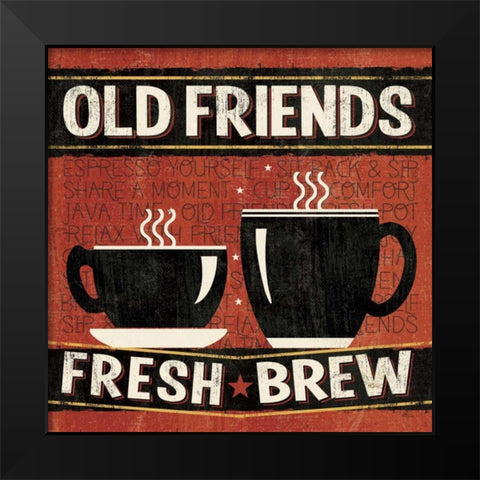 Coffee Roasters IV Black Modern Wood Framed Art Print by Pela Studio