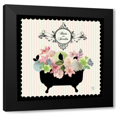 Bain du Jardin I Black Modern Wood Framed Art Print with Double Matting by Studio Mousseau