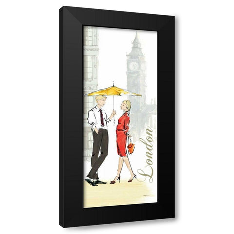 London Lovers Black Modern Wood Framed Art Print with Double Matting by Tillmon, Avery