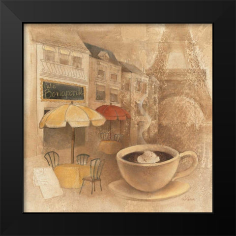 Cafe de Paris II Black Modern Wood Framed Art Print by Hristova, Albena