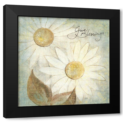 Daisy Do IV - Give Blessings Black Modern Wood Framed Art Print with Double Matting by Paschke, Chris