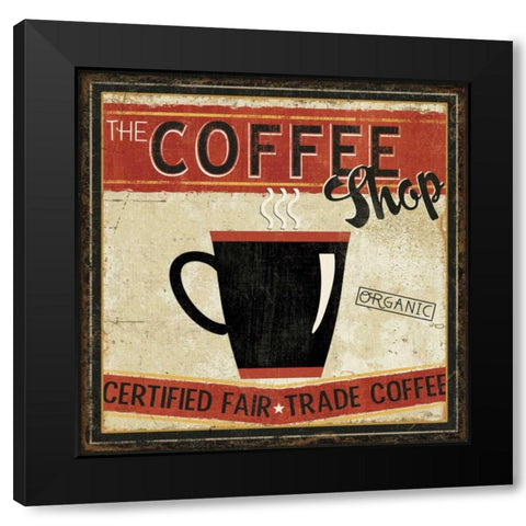 Coffee Roasters II Black Modern Wood Framed Art Print with Double Matting by Pela Studio