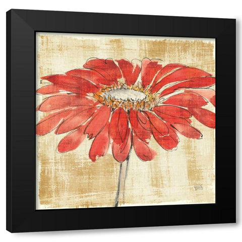 Tangerine and Grey I Black Modern Wood Framed Art Print by Paschke, Chris