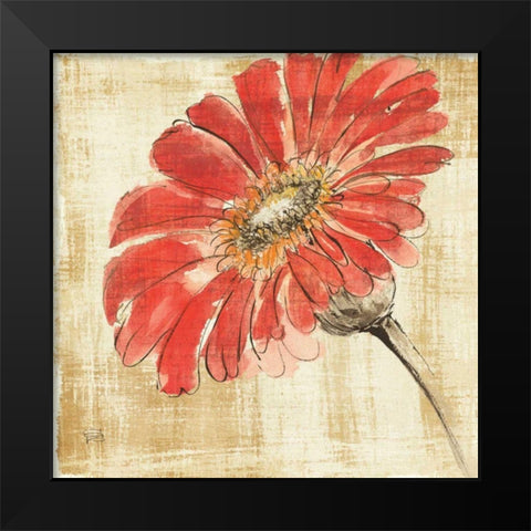 Tangerine and Grey II Black Modern Wood Framed Art Print by Paschke, Chris