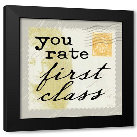 First Class Black Modern Wood Framed Art Print with Double Matting by Schlabach, Sue
