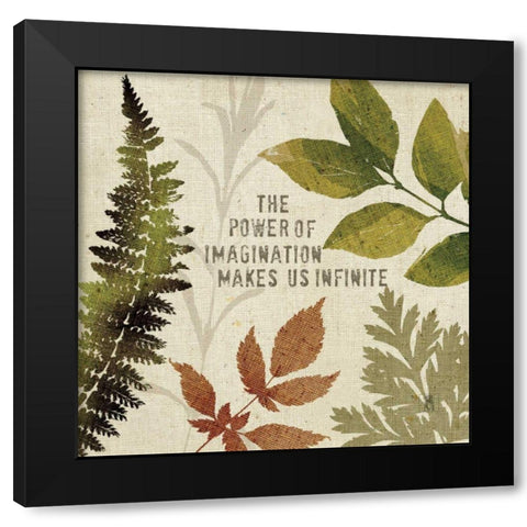 Leaves of Inspiration II Black Modern Wood Framed Art Print by Studio Mousseau