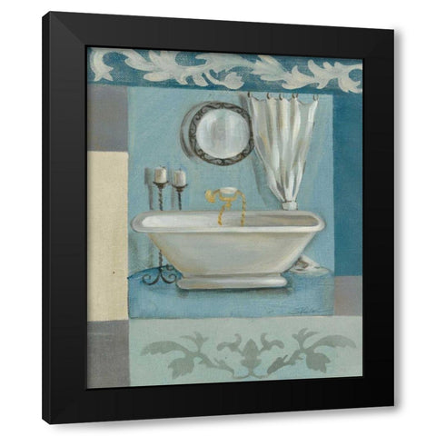 Antique Bath II Black Modern Wood Framed Art Print with Double Matting by Vassileva, Silvia