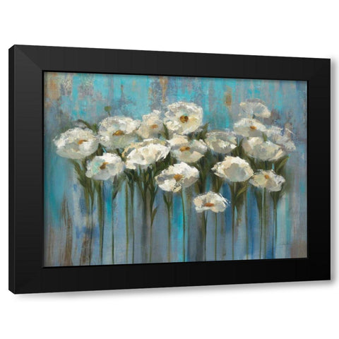 Anemones by the Lake Black Modern Wood Framed Art Print by Vassileva, Silvia