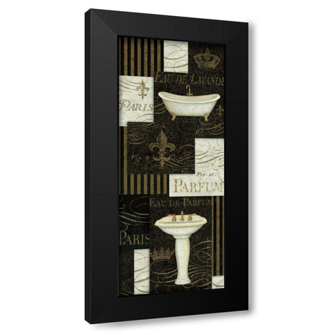 Bain De Luxe Collage I Black Modern Wood Framed Art Print with Double Matting by Brissonnet, Daphne
