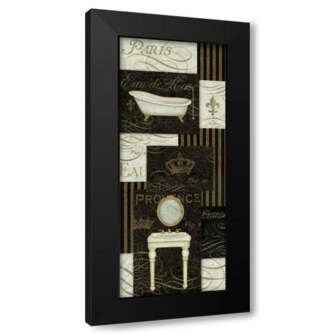 Bain De Luxe Collage II Black Modern Wood Framed Art Print with Double Matting by Brissonnet, Daphne