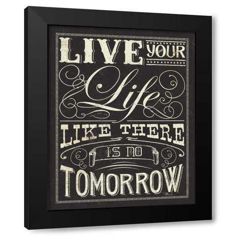 Life and Dreams II Black Modern Wood Framed Art Print by Pela Studio